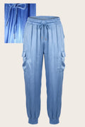Pantalón Satinado Azul