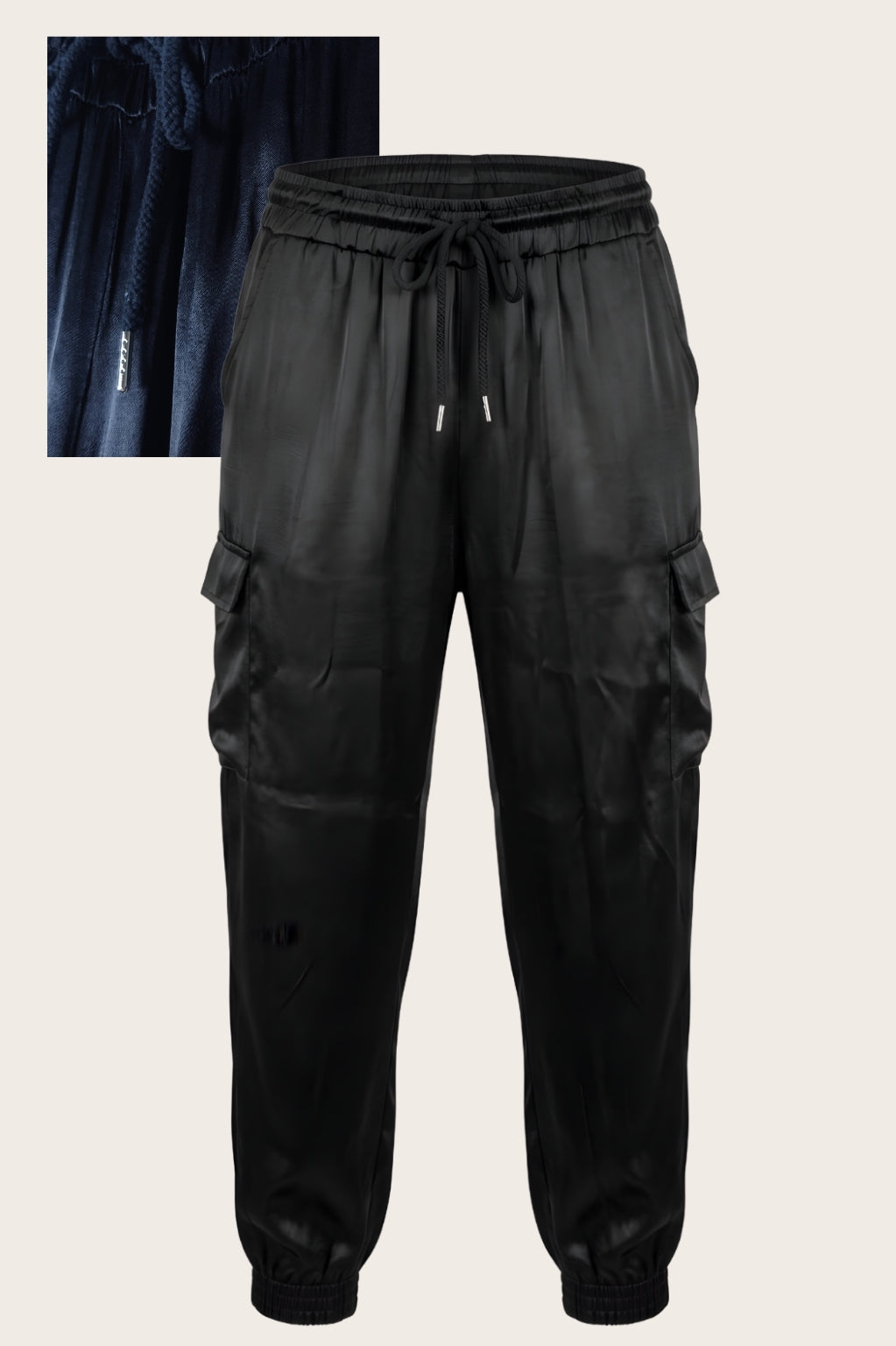 Pantalón Satinado Negro