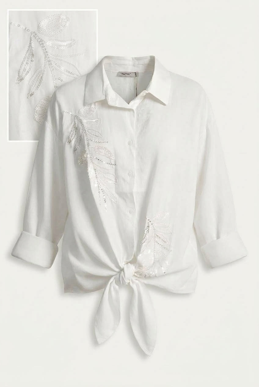 Camisa clasica bordada