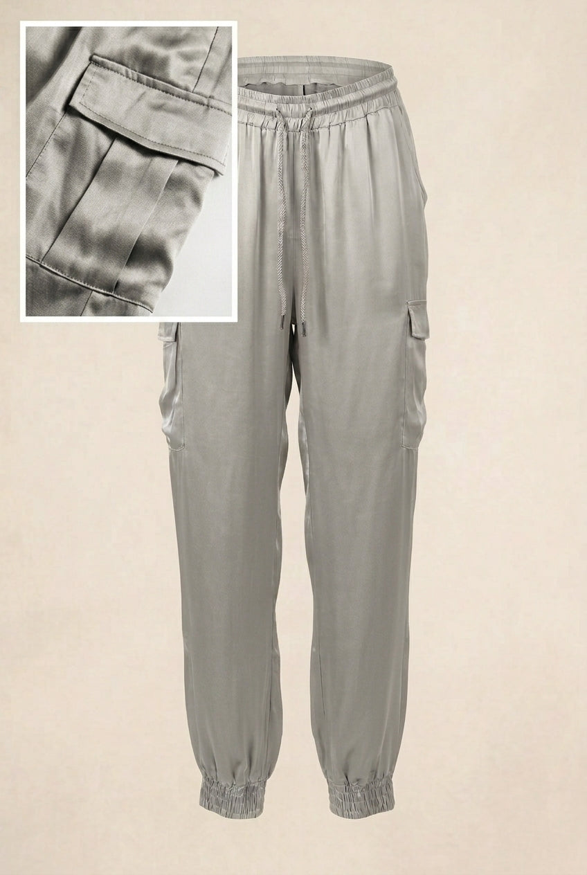 Jogger Satinado Gris