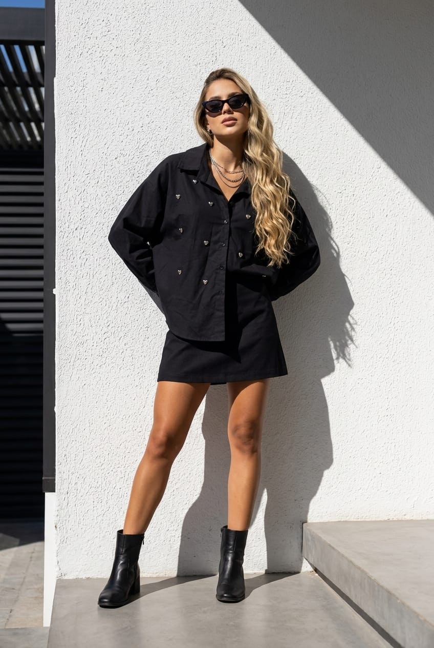 Camisa Black Heart